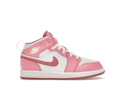 Pre-owned Jordan 1 Mid Valentine's Day (2023) Sneakers In Coral Chalk/desert Berry/white