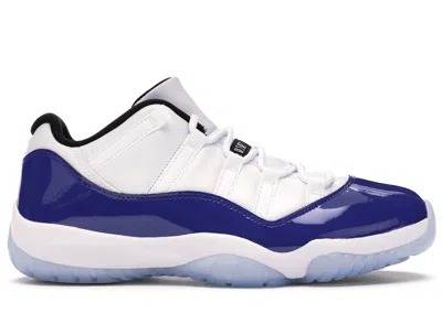 Pre-owned Jordan 11 Retro Low (women's) Sneakers In White/black/concord In Multi