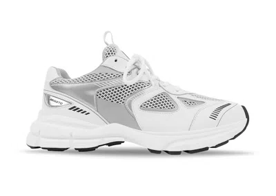 Pre-owned Axel Arigato Marathon Runner (women's) Sneakers In White/silver In Multi