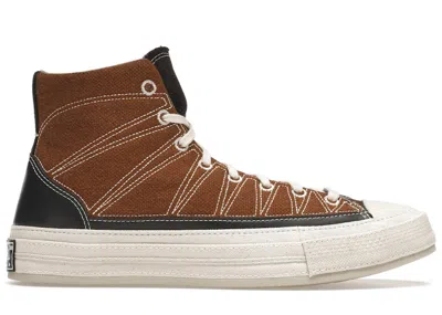 Pre-owned Converse Men's  Chuck Taylor All Star 70 Hi Cozy Granola Sneakers In Brindle Brown/steel