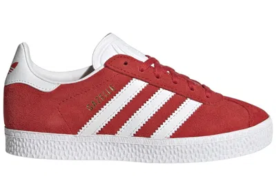 Pre-owned Adidas Originals Gazelle Sneakers In Better Scarelet Red/cloud White/gold Metallic In Multi