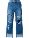 STEVE J & YONI P ripped cropped jeans,ご家庭では洗えません。お近くのドライクリーニング店にお持ちください。