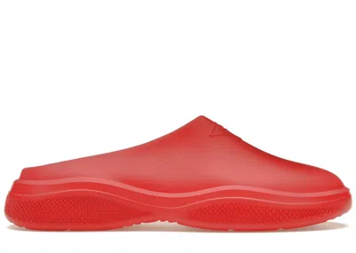 Pre-owned Prada Men's  Foam Rubber Mule Sneakers In Red
