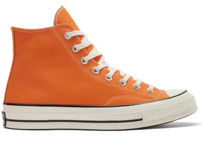 Pre-owned Converse Men's  Chuck Taylor All Star 70 Hi Sneakers In Orange/egret
