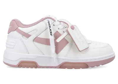 Pre-owned Off-white Off Out Of Office Ooo Low Tops (women's) Sneakers In White/pink In Multi