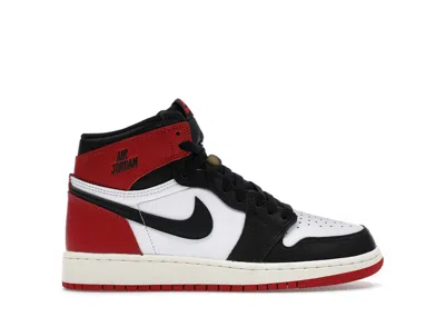 Pre-owned Jordan 1 Retro High Og Toe Reimagined Sneakers In Black/varsity Red In Multi