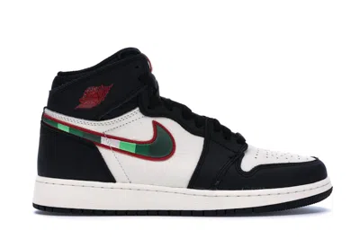 Pre-owned Jordan 1 Retro High Sports Illustrated (a Star Is Born) Sneakers In Black/varsity Red/sail In Multi