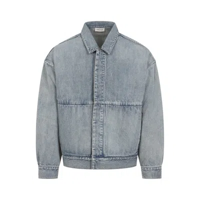 Fear Of God Denim Trucker Casual Jackets And Parka Blue