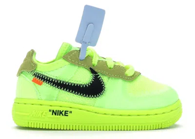 Pre-owned Nike Air Force 1 Low Offwhite Sneakers In Volt/hyper Jade/cone In Multi