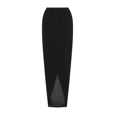 Rick Owens Soft Pillar Asymmetric Wrap Long Skirt