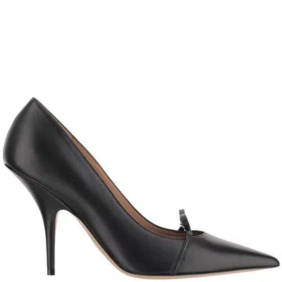 Ferragamo Leather Pumps With Logo