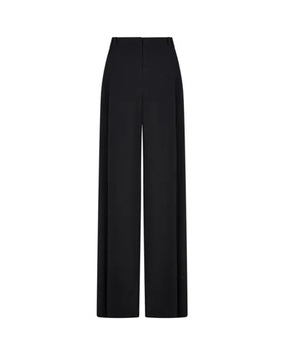 Serena Bute Serena Trouser With Georgette Trim - Black
