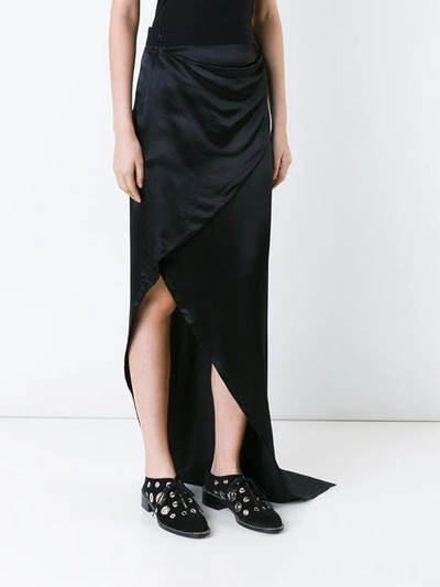 Shop Ann Demeulemeester Carver Asymmetric Maxi Skirt In Black