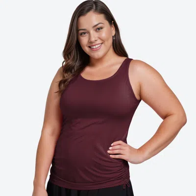 Calypsa Plus Size Maya Tankini Swim Top With Built-in Bra