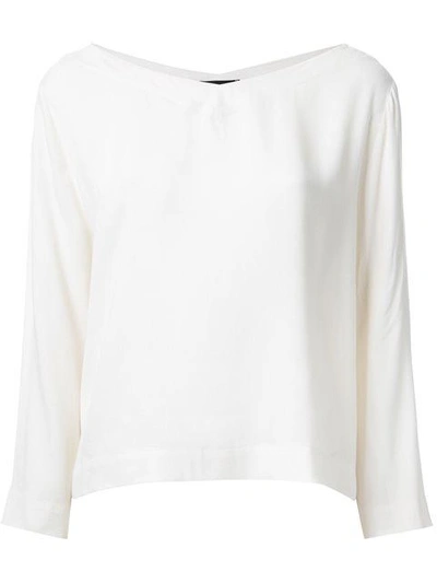 Shop Roberto Collina Double V-neck Blouse In White