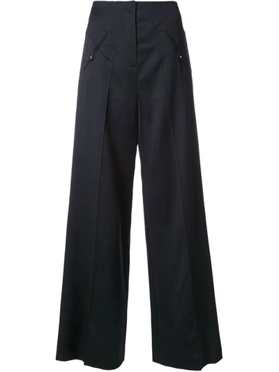 Shop Esteban Cortazar Low Waist Straight Trousers In Black