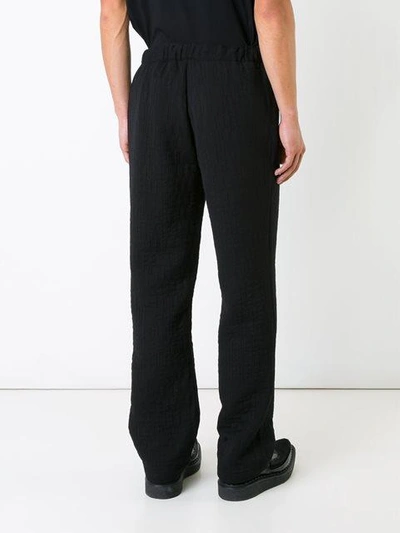 Shop Matthew Miller Drawstring Trousers In Black