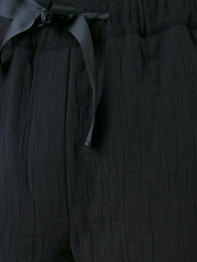 Shop Matthew Miller Drawstring Trousers In Black