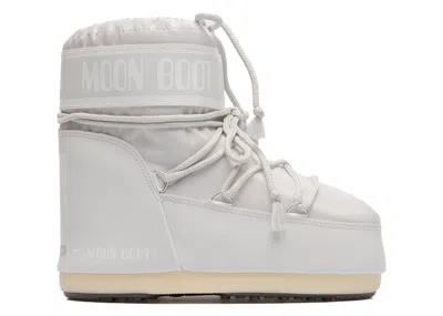 Pre-owned Moon Boot Icon Nylon Low Boot Sneakers In Glacier Grey In Gray