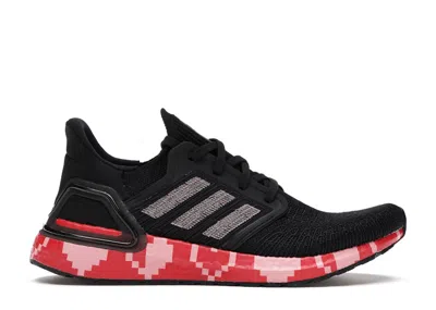 Pre-owned Adidas Originals Ultra Boost 20 Valentine's Day (2020) (women's) Sneakers In Core Black/glory Pink/light Scarelet Red