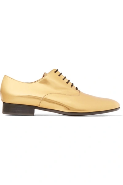 Shop Marni Metallic Leather Brogues