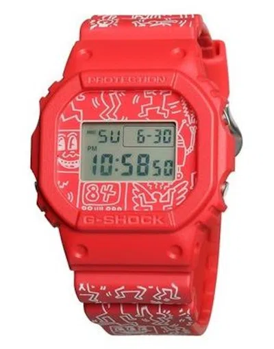 Pre-owned Casio Men's  Gshock X Keith Haring Dw5600keith Watch In Resin