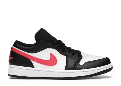 Pre-owned Jordan 1 Low (women's) Sneakers In Black/siren Red/white