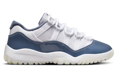 Pre-owned Jordan 11 Retro Low Sneakers In White/midnight Navy/diffused Blue In Multi