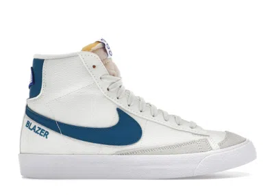 Pre-owned Nike Blazer Mid 77 Athletic Club Marina (women's) Sneakers In Sail/white/hyper Royal