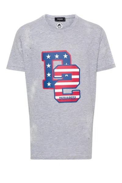 Dsquared2 Grey Cotton T-shirt