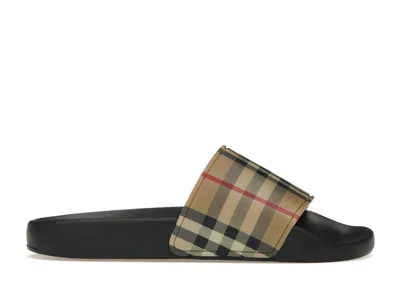 Pre-owned Burberry Slides Archive (women's) Sneakers In Black/beige In Multi