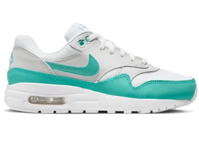 Pre-owned Nike Air Max 1 Sneakers In Neutral Grey/clear Jade/white
