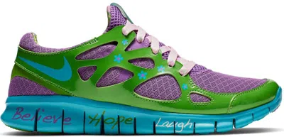 Pre-owned Nike Free Run+ 2 Doernbecher Mackenzie Short (2019) (women's) Sneakers In Violet Pop/turquoise Blue/green In Multi