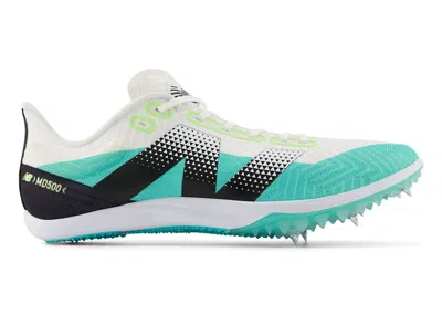 Pre-owned New Balance Fuelcell Md500 V9 (women's) Sneakers In White/cyber Jade/black In Multi