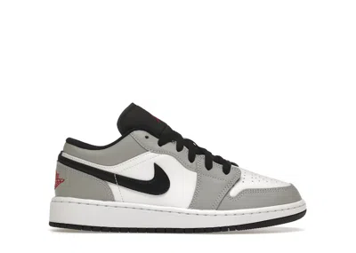 Pre-owned Jordan 1 Low Sneakers In Light Smoke Grey/gym Red/white In Multi