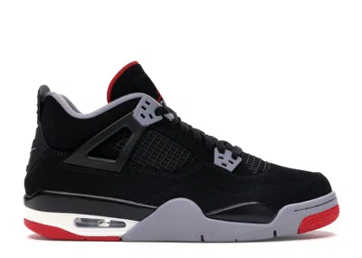 Pre-owned Jordan 4 Retro Bred (2019) Sneakers In Black/fire Red/cement Grey