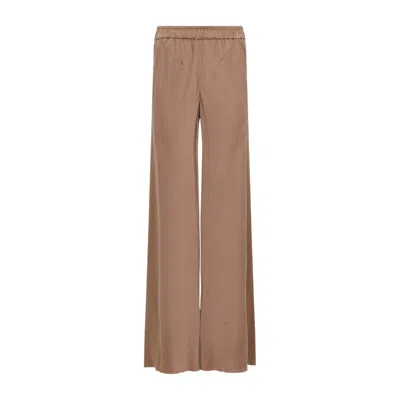 Giorgio Armani Flared Leg Red Clay Trousers In Brown
