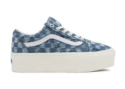 Pre-owned Vans Woven Old Skool Stackform (women's) Sneakers In Denim