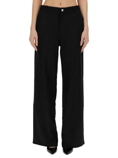 Moschino Jeans Wide Leg Pants In Black