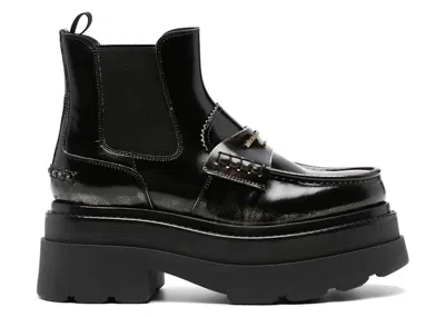 Pre-owned Alexander Wang Carter Ankle Platform Ankle Boot (women's) Sneakers In Black