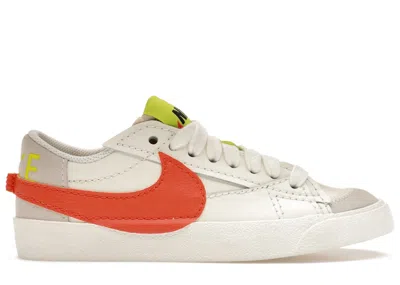 Pre-owned Nike Blazer Low 77 Jumbo Orange (women's) Sneakers In Sail/rush Orange/atomic Green In Multi