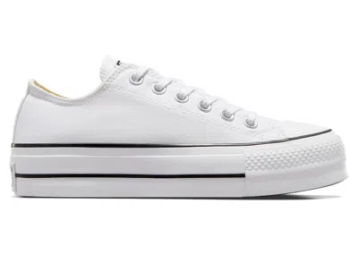 Pre-owned Converse Chuck Taylor All Star Lift Platform Low (women's) Sneakers In White/black In Multi