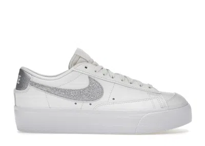Pre-owned Nike Blazer Low Platform Metallic Silver (women's) Sneakers In Summit White/sail In Multi
