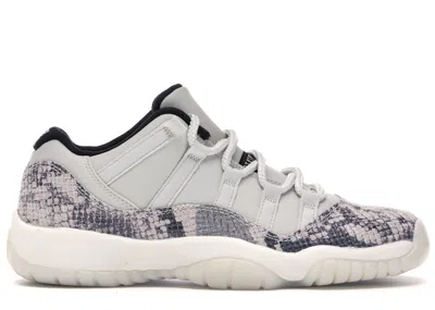 Pre-owned Jordan 11 Retro Low Snake Sneakers In Light Bone/smoke Grey/white