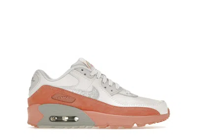 Pre-owned Nike Air Max 90 Leather Rainbow Salmon Sneakers In White/light Madder Root/aura In Multi