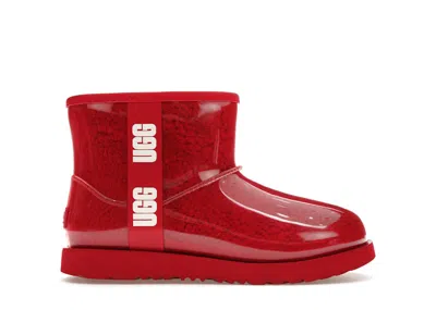 Pre-owned Ugg Classic Clear Mini Ii Boot (kids) Sneakers In Samba Red