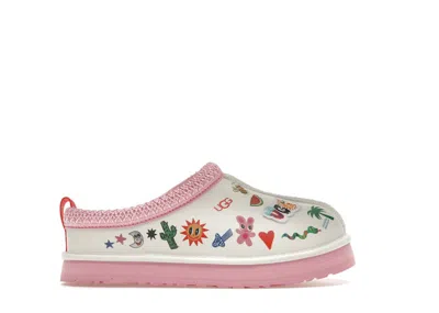 Pre-owned Ugg Tazz Slipper Humberto Cruz Pop Sketch (kids) Sneakers In White/pink In Multi