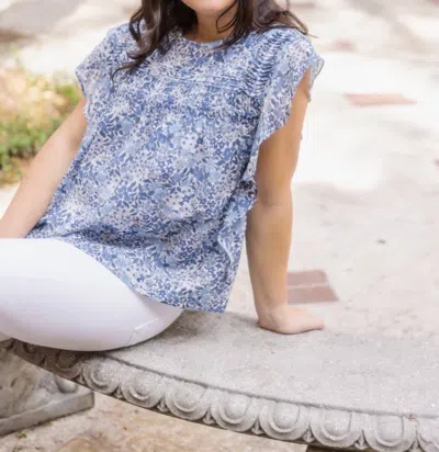 Erica Wilson Marine Top In Blue