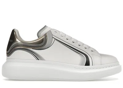 Pre-owned Alexander Mcqueen Men's  Oversized Sneakers In White/silver