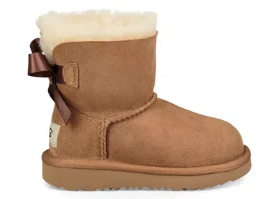 Pre-owned Ugg Mini Bailey Bow Ii Boot (toddler) Sneakers In Chestnut In Brown